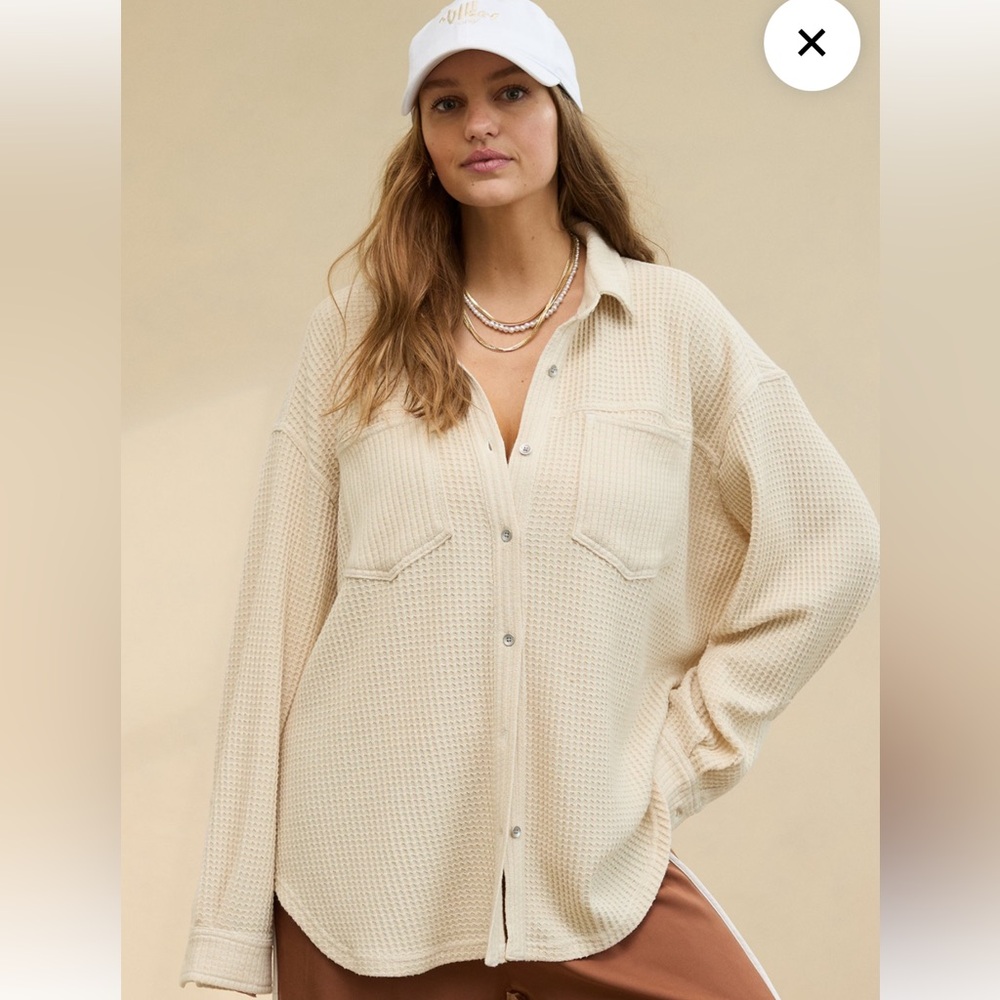aerie anytime fave waffle shirt XL